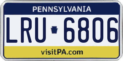 PA license plate LRU6806