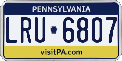 PA license plate LRU6807