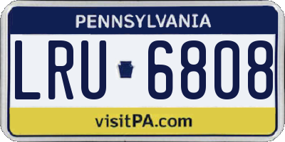 PA license plate LRU6808