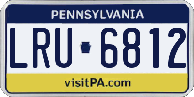 PA license plate LRU6812