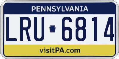 PA license plate LRU6814