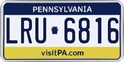 PA license plate LRU6816