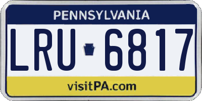 PA license plate LRU6817