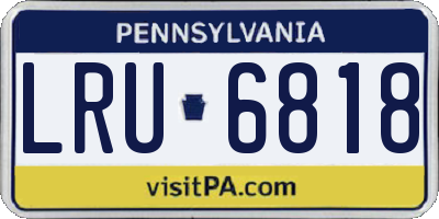 PA license plate LRU6818