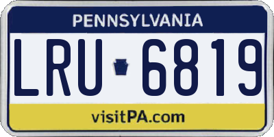 PA license plate LRU6819