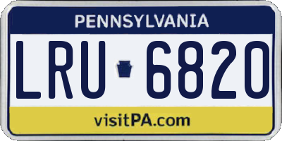 PA license plate LRU6820