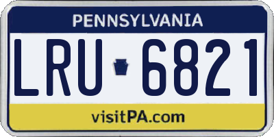 PA license plate LRU6821