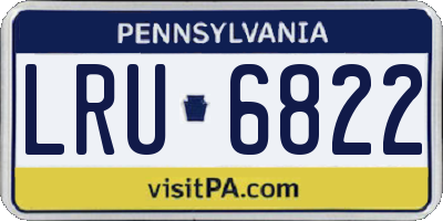 PA license plate LRU6822