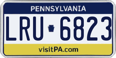 PA license plate LRU6823