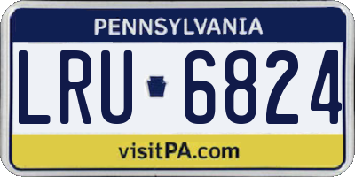 PA license plate LRU6824