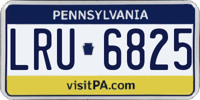 PA license plate LRU6825