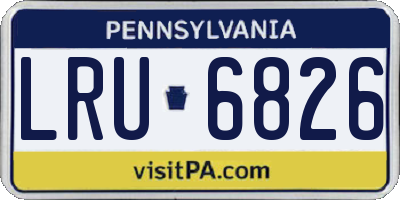 PA license plate LRU6826