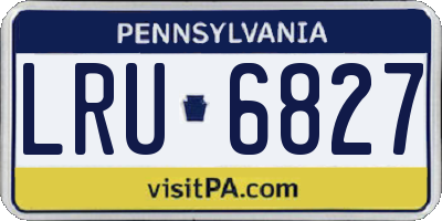 PA license plate LRU6827