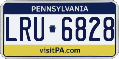 PA license plate LRU6828