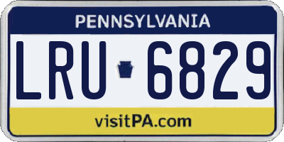 PA license plate LRU6829