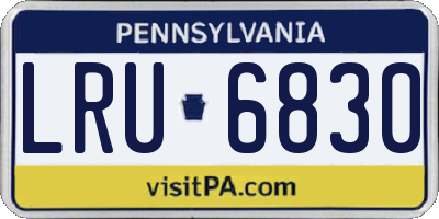 PA license plate LRU6830