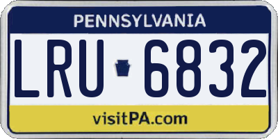 PA license plate LRU6832