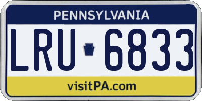 PA license plate LRU6833