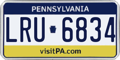 PA license plate LRU6834