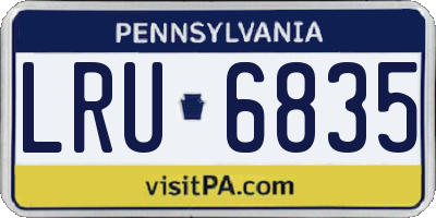 PA license plate LRU6835