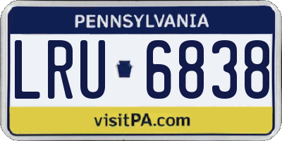 PA license plate LRU6838
