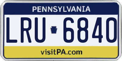 PA license plate LRU6840