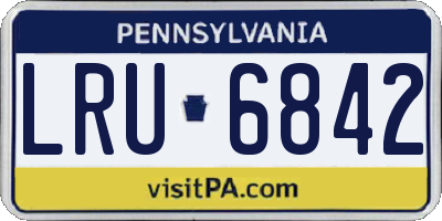 PA license plate LRU6842