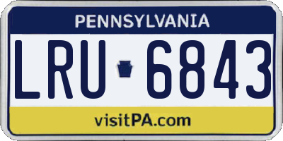 PA license plate LRU6843