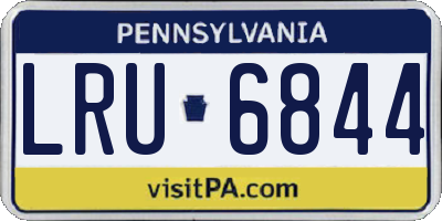 PA license plate LRU6844