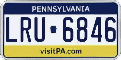 PA license plate LRU6846