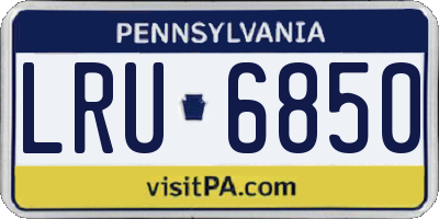 PA license plate LRU6850