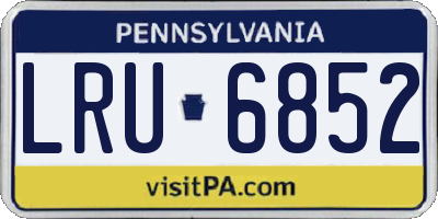 PA license plate LRU6852