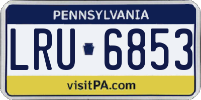 PA license plate LRU6853