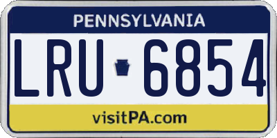 PA license plate LRU6854