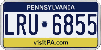 PA license plate LRU6855