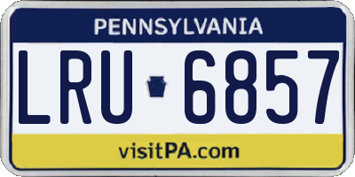 PA license plate LRU6857