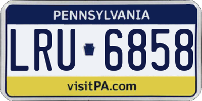 PA license plate LRU6858