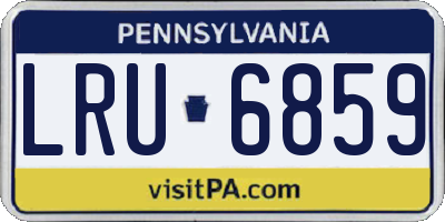 PA license plate LRU6859