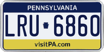 PA license plate LRU6860