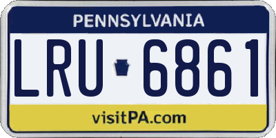 PA license plate LRU6861
