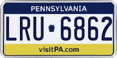 PA license plate LRU6862