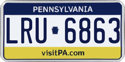 PA license plate LRU6863