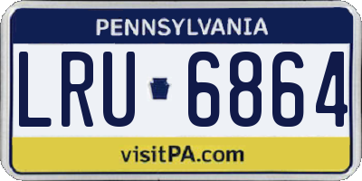 PA license plate LRU6864