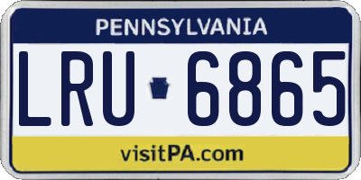 PA license plate LRU6865