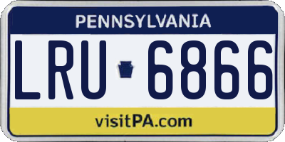PA license plate LRU6866