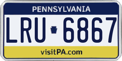 PA license plate LRU6867