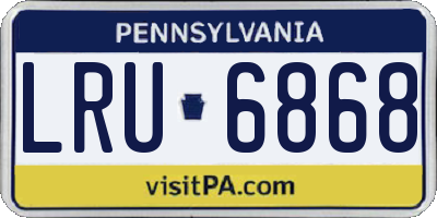 PA license plate LRU6868