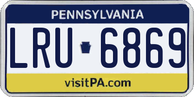 PA license plate LRU6869