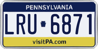 PA license plate LRU6871