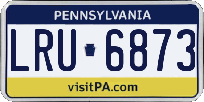 PA license plate LRU6873